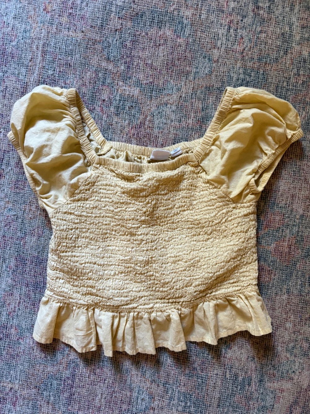 Gap Kids Smocked Yellow Blouse size L